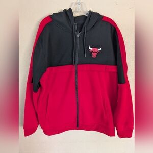 NBA Hoodie Sweatshirt Chicago Bulls Red & Black Men's Size XL New With Tags